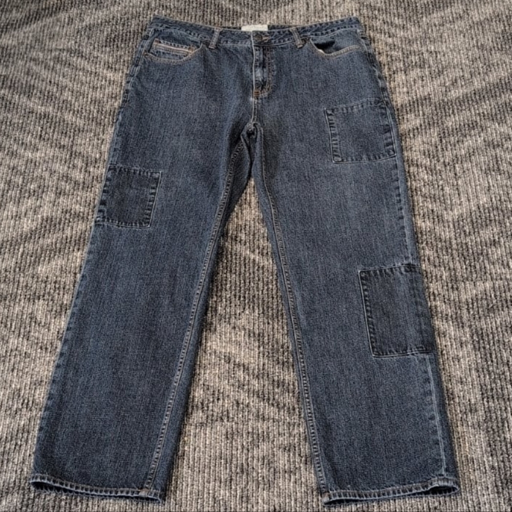 Sun + Stone Patch Jeans Men's Relaxed Fit Med Wash 38x32 - Picture 3 of 13